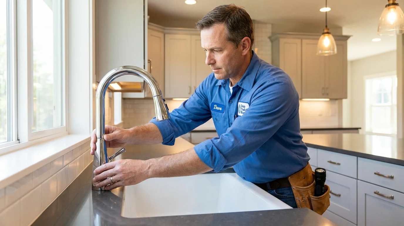 Kitchen faucet installation by Johns Plumbing LLC in Big Bear Lake